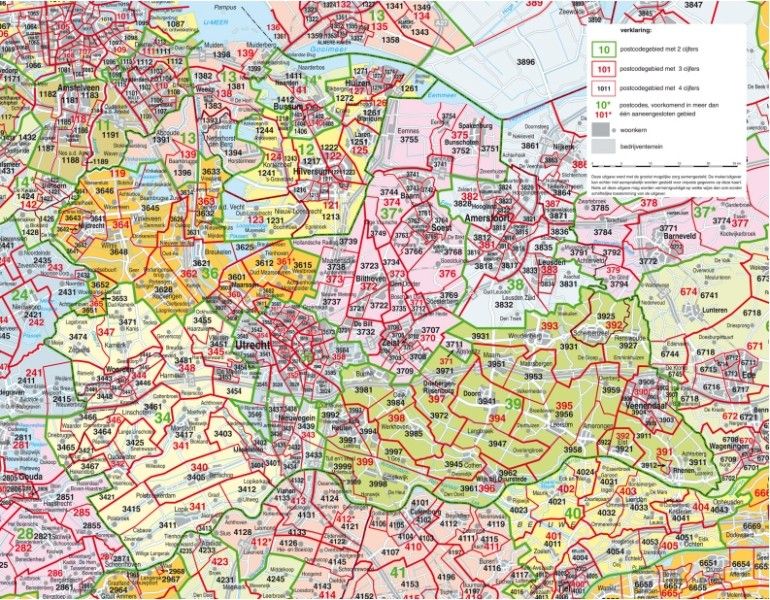 Koop Postcodekaart Utrecht Voordelig Online Bij Commee 9352