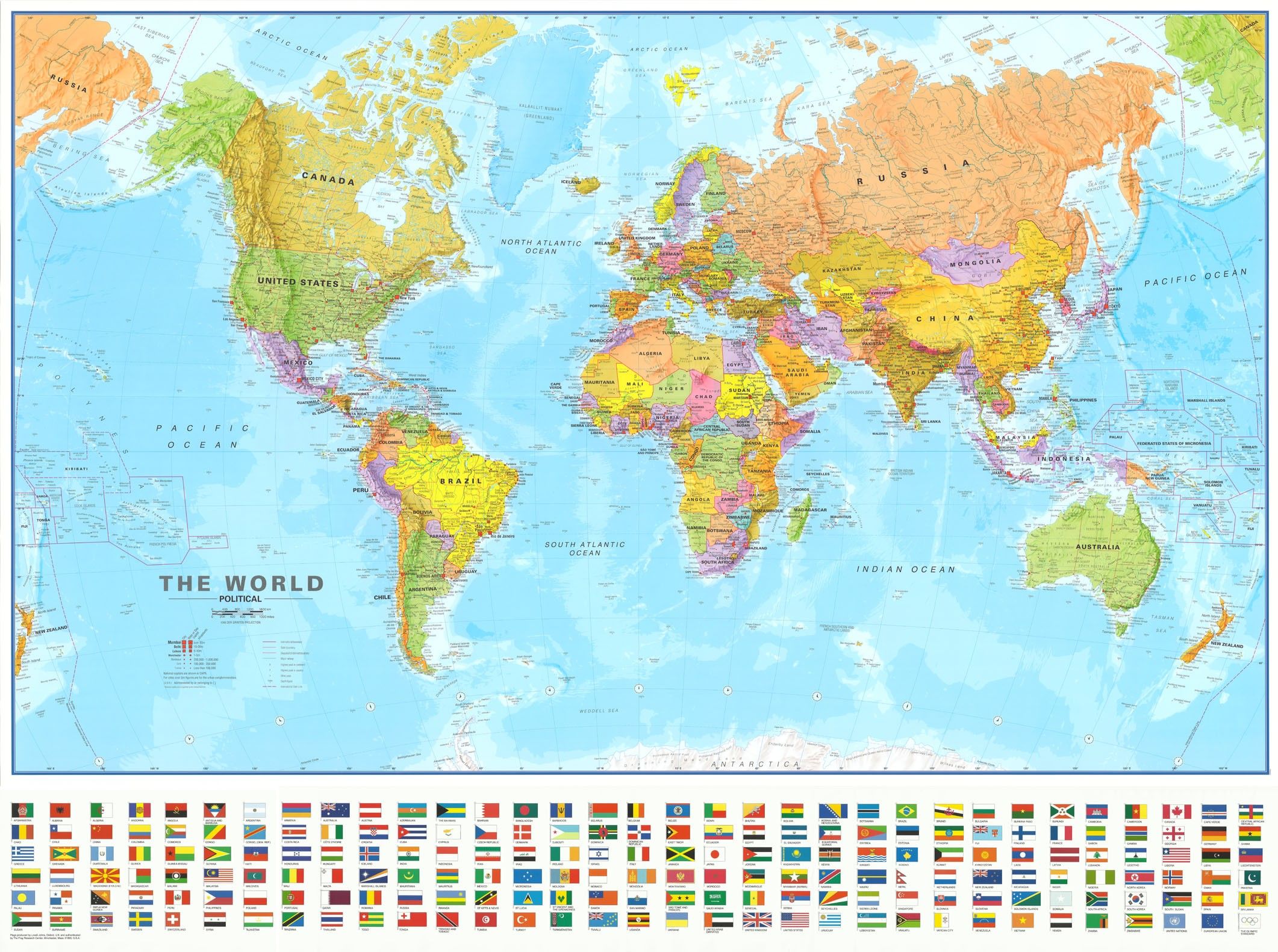 De Wereldkaart Met Landen - Vogels