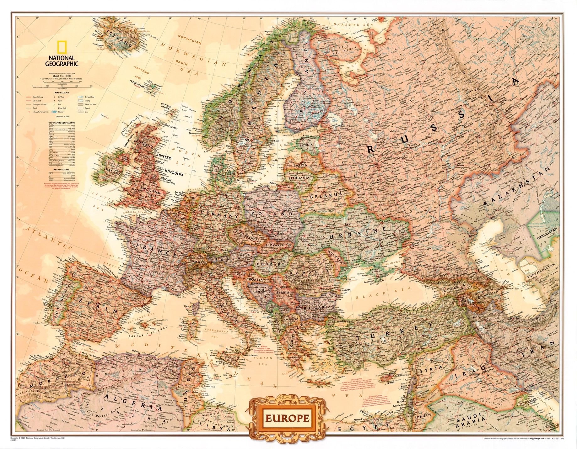 pakket Oppositie Langwerpig Koop Europakaart Antiek 1:5.419.000 voordelig online bij COMMEE