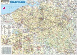 Landkaart Belgie de Rouck Geocart met Plaatsnamenindex