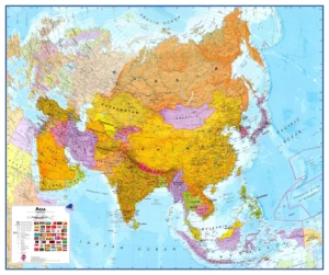 Continentkaart Azië Maps International Staatkundig