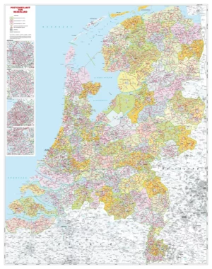 Postcodekaart Nederland 3 cijfers