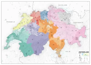 Postcodekaart Zwitserland