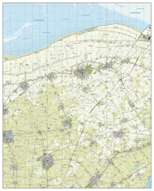 Topografische Kaart TOP25 (Bedum, Winsum, Uithuizen, Ten Boer, Uithuizermeeden, Loppersum)