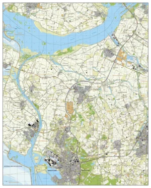 Topografische Kaart TOP25 (Bergen op Zoom, Halsteren, Steenbergen, Tholen, Dinteloord, Wouw)