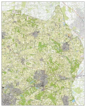 Topografische Kaart TOP25 (Hengelo, Oldenzaal, Losser, Denekamp, Tubbergen, Ootmarsum)