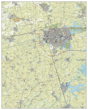 Topografische Kaart TOP25 (Leeuwarden, Stiens, Grouw, Goutum, Akkrum, Dronrijp)