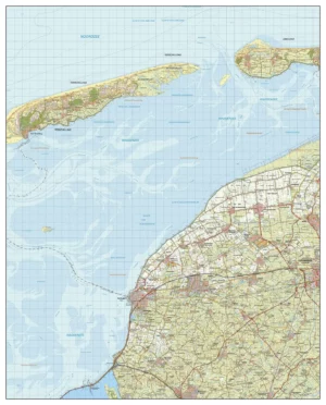 Topografische Kaart TOP50 (Harlingen, Franeker, Bolsward, Stiens, Sint-Annaparochie, Makkum)