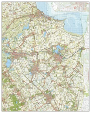 Topografische Kaart TOP50 (Hoogezand, Veendam, Stadskanaal, Winschoten, Delfzijl, Appingedam)