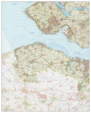 Topografische Kaart TOP50 (Middelburg, Vlissingen, Terneuzen, Oost-Souburg, Arnemuiden, Heinkenszand)